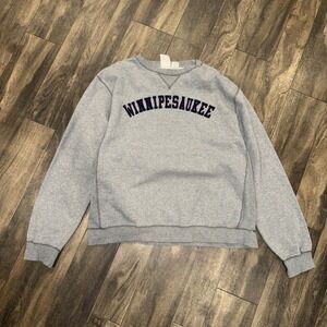 Blue 84 Crewneck Pullover Sweater Winnipesaukee Logo Men's Size XL Grey
